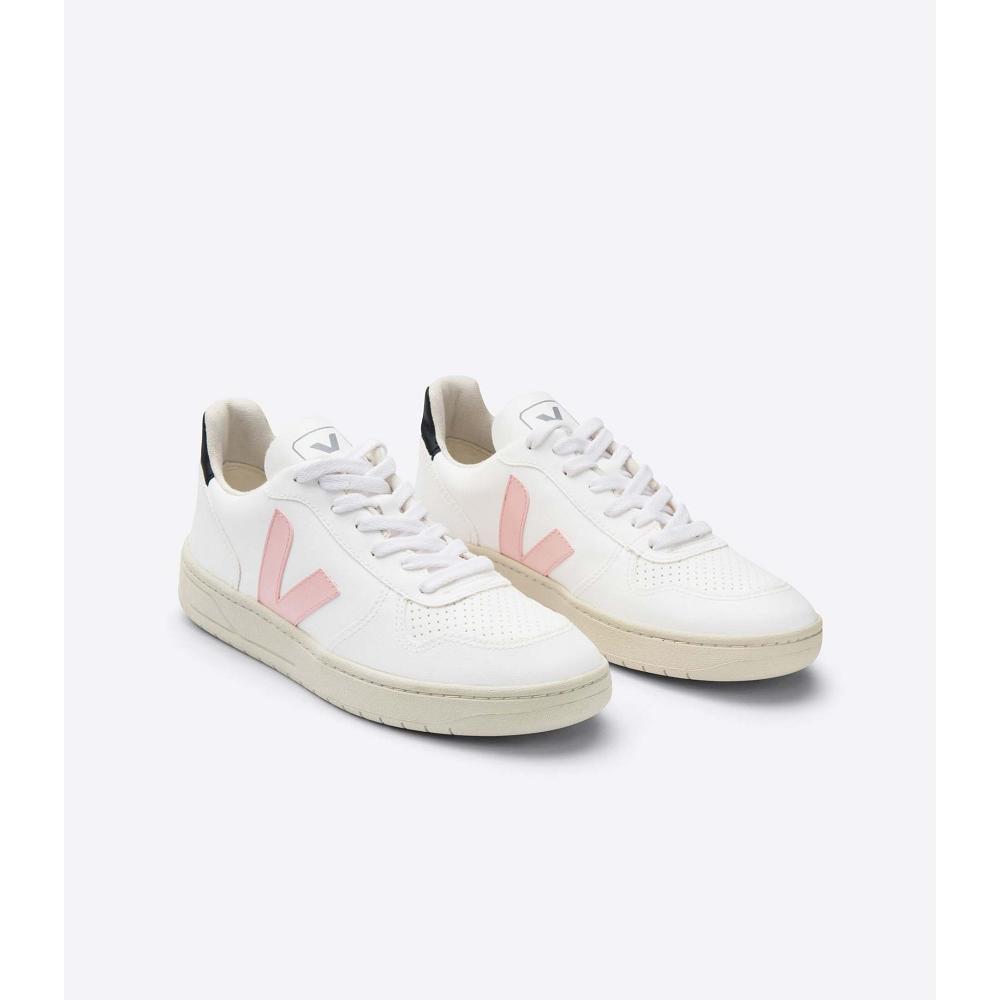 Veja V-10 CWL Women's Sneakers White/Pink | NZ 658TCE